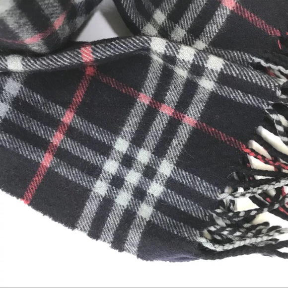 AUTH BURBERRY Nova Check 100% Cashmere Scarf